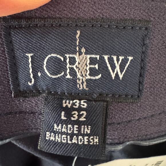 New J.Crew Tech Pant Navy Blue Button Up side Zip Straight Leg Sz 35 x 32 Men's - Picture 8 of 8